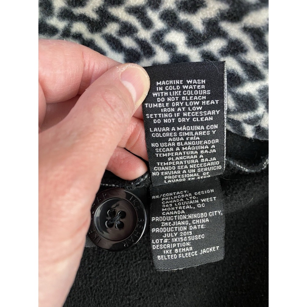 Ike Behar Women's M Black White Soft Double Breasted Trench Coat - Picture 7 of 7